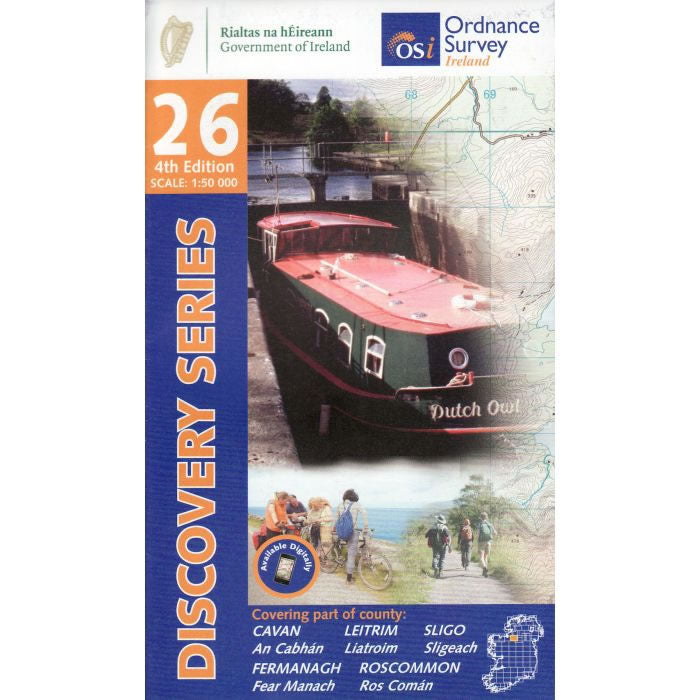Irish Discovery Map 26, Cavan, Leitrim, Sligo, Fermanagh and Roscommon